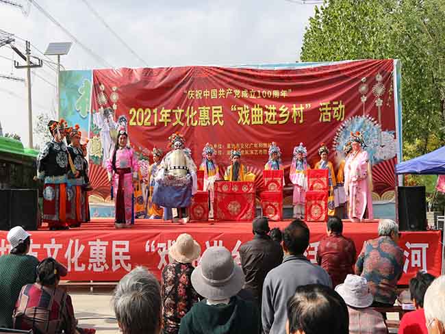 5月25日廊坊市龍鳳演藝公司在香河縣劉宋鎮(zhèn)慶功臺(tái)村文化惠民演出評(píng)劇《打金枝》4.JPG